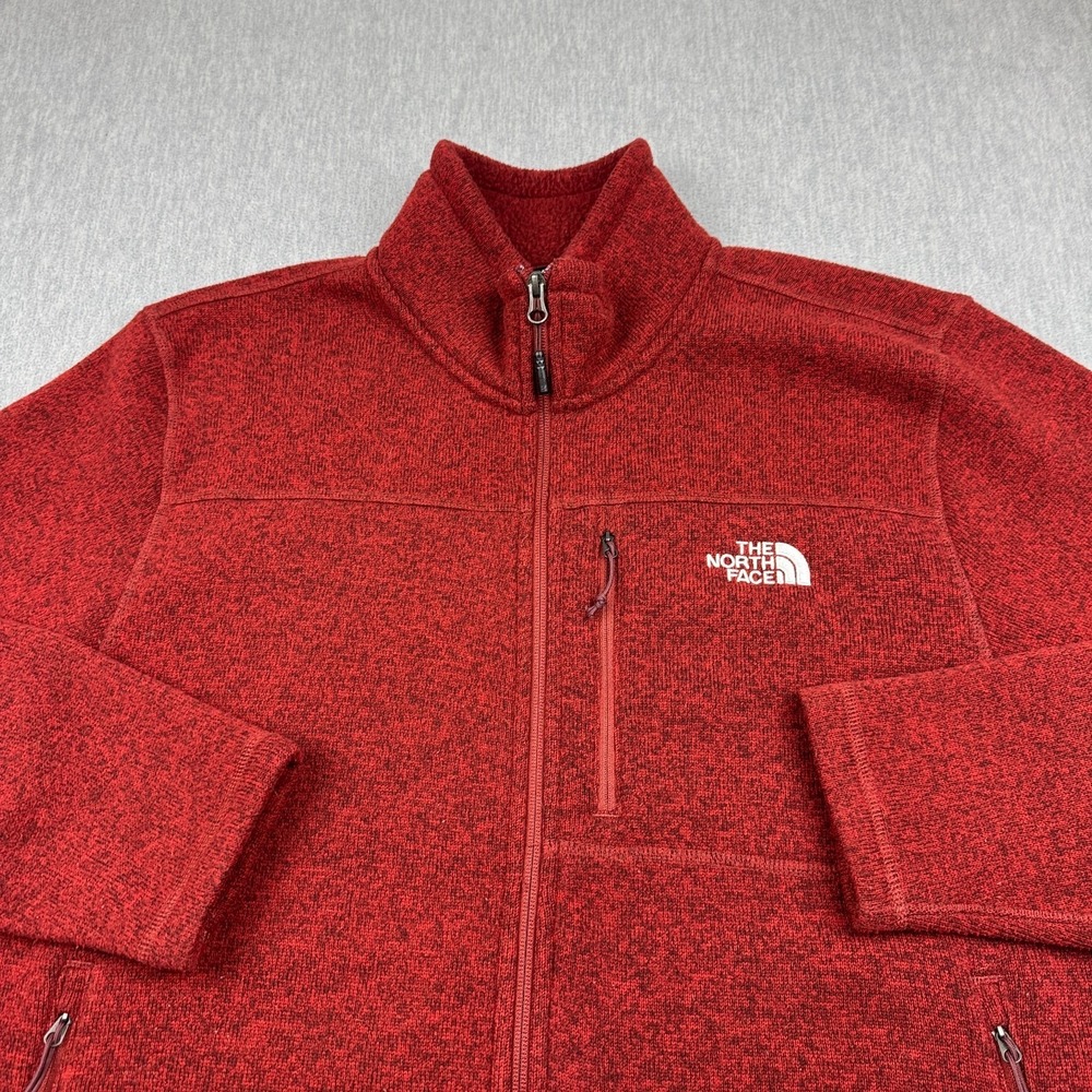 The North Face Jacket Mens XL Red Gordon Lyons Full Zip Fleece Outdoor Hiking - Picture 2 of 12